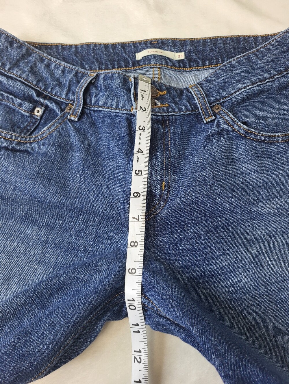 Levi's Superlow Wide Leg Blue Jeans. Ladies Size 31 - Picture 8 of 16